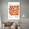 Affiche Matisse Feuilles Orange decoration 1.webp
