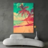 Tableau palmier sepia canape blanc 1.webp