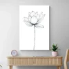 fleur de lotus dessin minimaliste mur clair 1.webp
