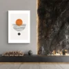 tableau abstrait beige et orange cosy 1.webp