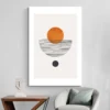 tableau abstrait beige et orange deco minimaliste 1.webp
