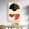 tableau abstrait gris orange et jaune salle a manger 1.webp