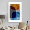 tableau abstrait marron et bleu decoration moderne 1.webp