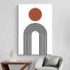 tableau abstrait moderne marron deco minimaliste 1.webp