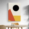 tableau abstrait orange et jaune salle a manger 1.webp