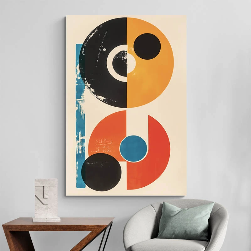 tableau abstrait rouge orange jaune deco minimaliste 1.webp
