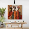 tableau africain et ethnique​ salle a manger