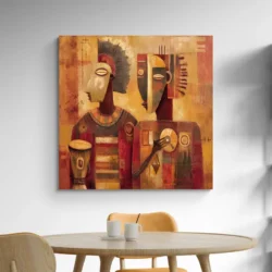 tableau art africain​ table bois