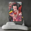 Tableau Cendrillon Street Art salon moderne gris