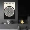 affiche bauhaus 1923 blanc et noir salon moderne noir 1.webp