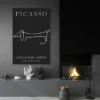 affiche picasso chien salon moderne noir 1.webp
