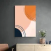 tableau abstrait couleur pastel mur sombre