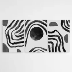 tableau art abstrait noir et blanc 54