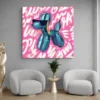 tableau chien ballon salon gris