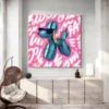 tableau chien ballon salon moderne
