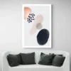 tableau design couleur pastel canape blanc