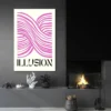 tableau illusion salon moderne noir 1.webp
