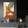 tableau minimaliste terracotta salon moderne noir 1.webp