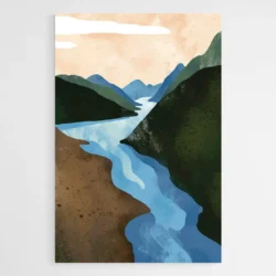 tableau paysage riviere 1