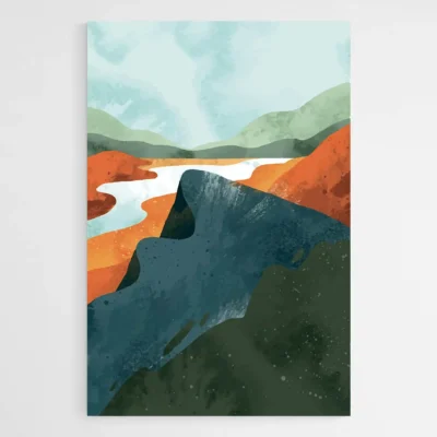 tableau peinture abstraite paysage 1