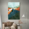 tableau peinture abstraite paysage salon boheme