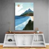 tableau peinture paysage marin salon gris