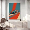 tableau porsche rouge salon blanc 1.webp