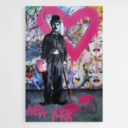tableau street art Charlie Chaplin 1
