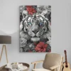 tableau tete de tigre salon beige 1.webp