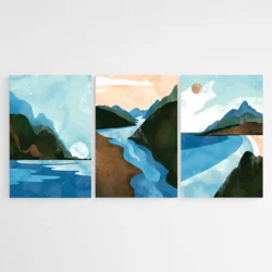 tableau triptyque paysage 56