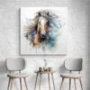 Tableau Cheval Aquarelle carre 3.webp