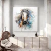 Tableau Cheval Aquarelle carre 4.webp