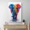 Tableau Elephant Colore portrait 2 3 4.webp