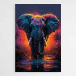 Tableau Elephant De Nuit 1.webp