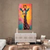 Tableau Girafe Multicolore portrait 1 2 4.webp
