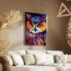 Tableau Hibou Colore Pop Art portrait 2 3 2.webp