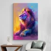 Tableau Lion Colore portrait 2 3 2.webp