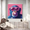 Tableau Singe Chewing Gum carre 4.webp