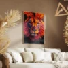 Tableau Tete de Lion Multicolore portrait 2 3 2.webp