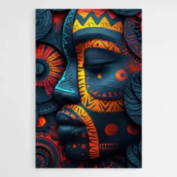 Tableau africain visage de profil 1.webp
