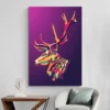 Tableau cerf pop art portrait 2 3 4.webp