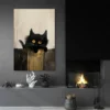 Tableau chaton noir portrait 2 3 3.webp