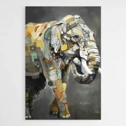 Tableau elephant relief 1.webp