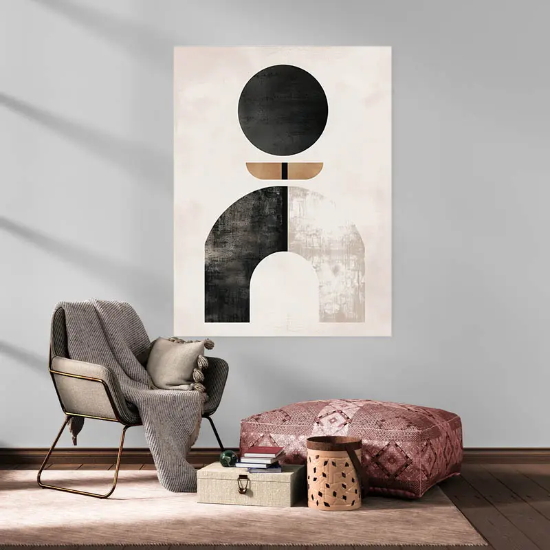 Tableau minimaliste formes geometriques portrait 3 4 2.webp