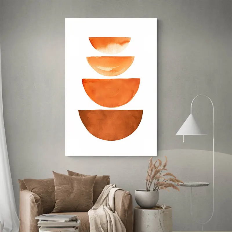 Tableau minimaliste orange portrait 2 3 4.webp
