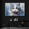Tableau peinture chat moderne paysage 3 2 2.webp