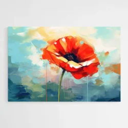 Tableau peinture coquelicot moderne 1.webp