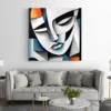 Tableau peinture visage abstrait carre 4.webp