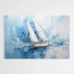Tableau peinture voilier moderne 1.webp