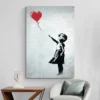 Tableau petite fille avec ballon rouge portrait 2 3 2.webp